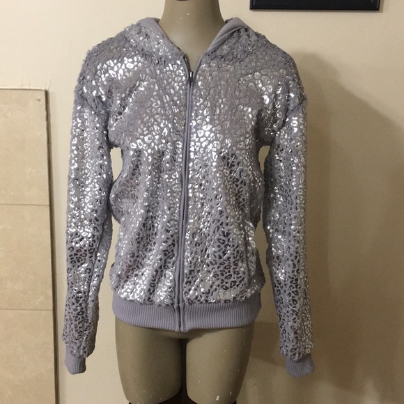 Veste Victoria's Secret PINK En Fausse Fourrure Pailletée, Taille M, Beige - Capuche Bling Pour L'hiver
